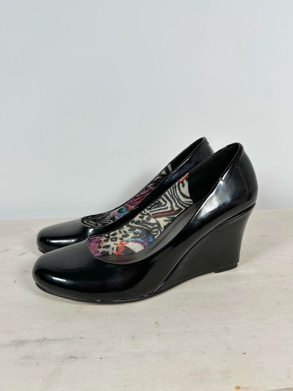 Patent Leather Wedge Heels